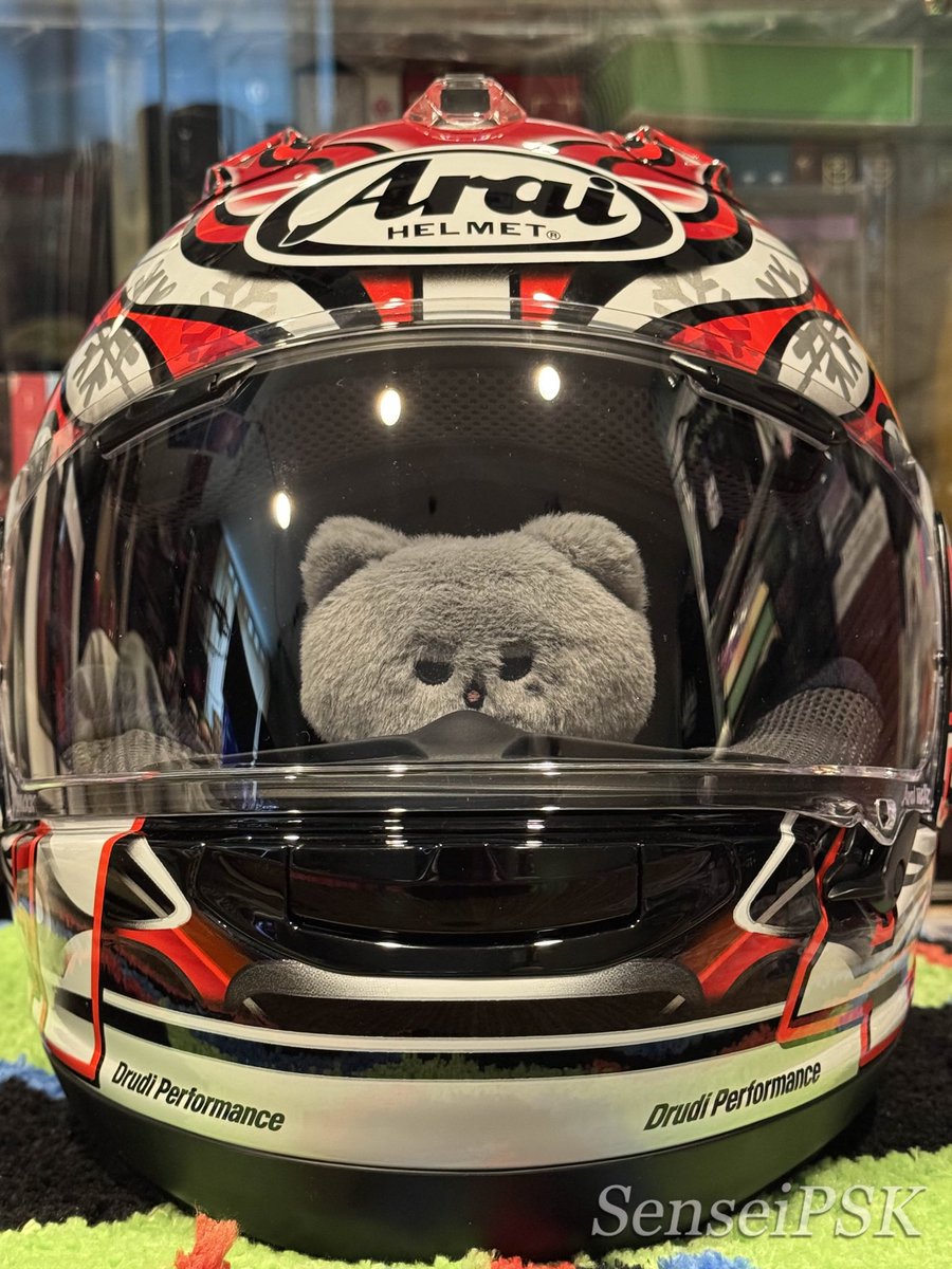 New helmet came in today and it wouldn’t have been right to not let Singwaekie try it out as well 🐺💙 #Siyeon #시연 #Mini_Catcher #MiniCatcher