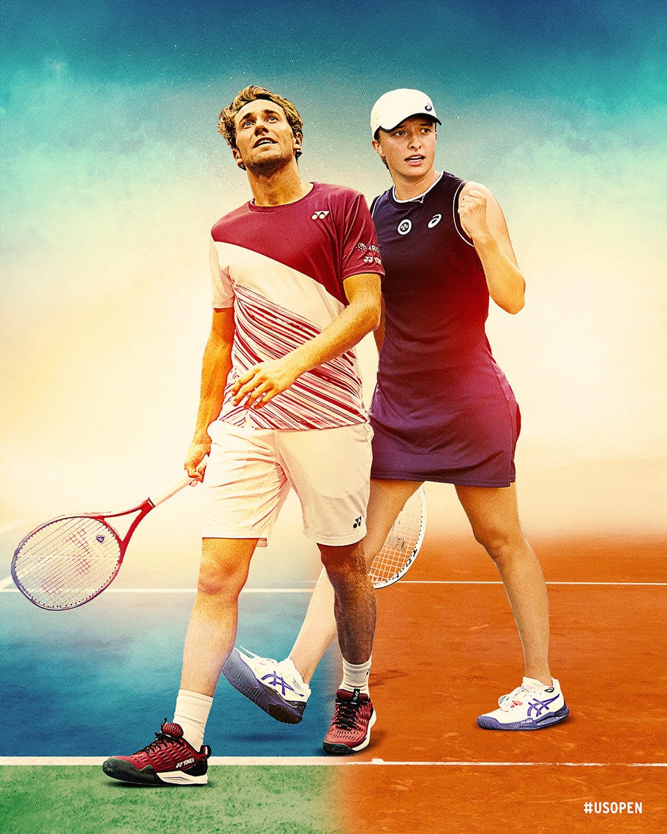 Most titles on clay since 2020: 

ATP - Casper Ruud (12) 
WTA - Iga Świątek (10)

📸 usopen (x/instagram)