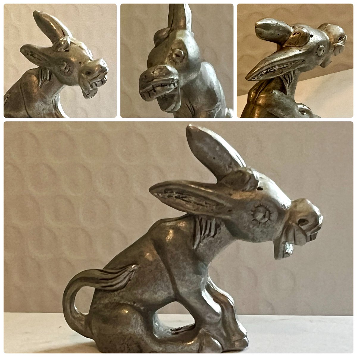 TeriE's tweet image. CUTE #Vintage80s Pewter #Donkey Braying Figurine #Mule #Jackass #Burro Miniature Figure

#pewterfigurines #vintagepewter #collectibles #animalfigurines #miniatures #brayingdonkey #donkeybraying #vintagedecor #vintagecollectibles #Pewter 

 ebay.com/itm/2672407866…
