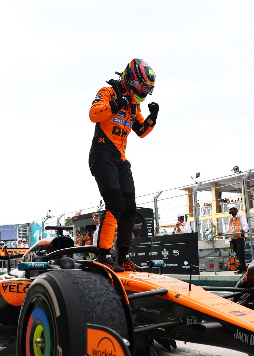🙌🙌

A three-time consecutive Grand Prix winner 👊 <a href="/OscarPiastri/">Oscar Piastri</a> 

#F1 #MiamiGP
