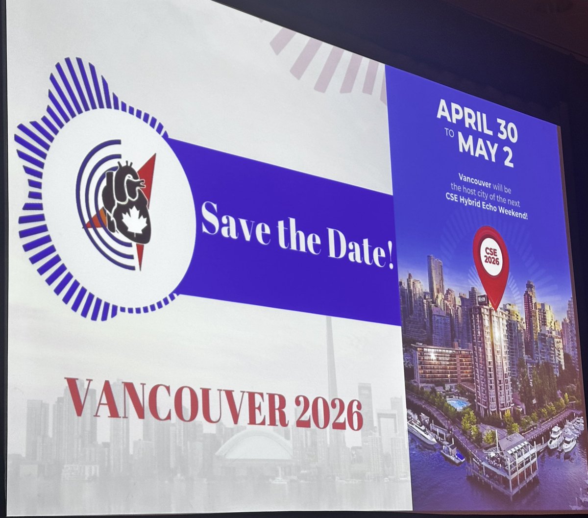Sharon Mulvagh MD FRCPC FASE FACC (@heartdocsharon) on Twitter photo Mark your calendars!! #CSEcho2026
April 30 - May 2, 2026. #Vancouver
<a href="/Westin/">Westin Hotels</a> <a href="/CSEchoCa/">Canadian Society of Echocardiography</a> <a href="/ASE360/">American Society of Echocardiography</a> <a href="/escardio/">European Society of Cardiology</a> <a href="/SCC_CCS/">CCS</a> <a href="/amerjohri/">Amer Johri</a> <a href="/IgalSebag/">Igal A. Sebag</a> <a href="/DavidWienerMD/">David H. Wiener, MD</a> <a href="/EACVIPresident/">EACVI President</a> Mark your calendars!! #CSEcho2026
April 30 - May 2, 2026. #Vancouver
<a href="/Westin/">Westin Hotels</a> <a href="/CSEchoCa/">Canadian Society of Echocardiography</a> <a href="/ASE360/">American Society of Echocardiography</a> <a href="/escardio/">European Society of Cardiology</a> <a href="/SCC_CCS/">CCS</a> <a href="/amerjohri/">Amer Johri</a> <a href="/IgalSebag/">Igal A. Sebag</a> <a href="/DavidWienerMD/">David H. Wiener, MD</a> <a href="/EACVIPresident/">EACVI President</a>