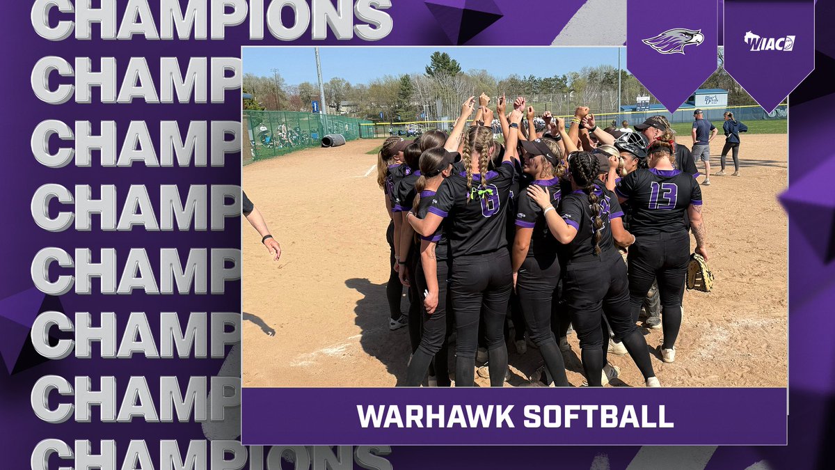UWWAthletics's tweet image. Congrats to @uwwsoftball on the program's 16th WIAC regular season title! The Warhawks will host the league tournament beginning Friday. Stay tuned for more information