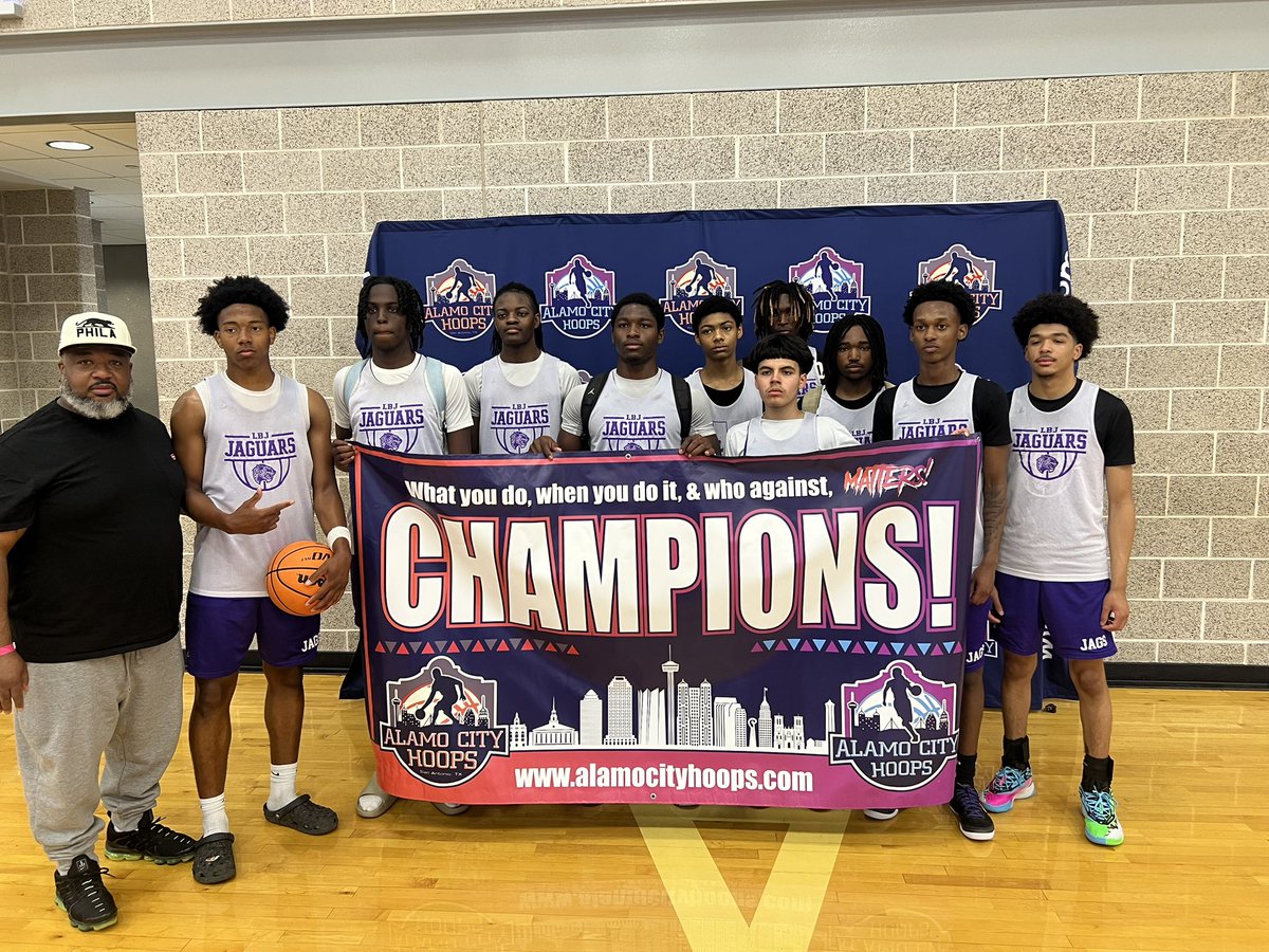LBJ Jaguars Boys Basketball (@lbjjagshoops) on Twitter photo Successful weekend of hoops at <a href="/AlamoCityHoops1/">Alamo City Hoops</a> Capital City Showcase!
17U Boys — #LBJHoops Results (3-1):
Day 1 — Pool Play:
✔️LBJ 55 OFG Elite 58
✔️LBJ 56 Waco Kings 20
Day 2 — Bracket Play:
✔️LBJ 61 Drive Nation SA 39
🏆LBJ 65 SA Premier Deleon 52 Successful weekend of hoops at <a href="/AlamoCityHoops1/">Alamo City Hoops</a> Capital City Showcase!
17U Boys — #LBJHoops Results (3-1):
Day 1 — Pool Play:
✔️LBJ 55 OFG Elite 58
✔️LBJ 56 Waco Kings 20
Day 2 — Bracket Play:
✔️LBJ 61 Drive Nation SA 39
🏆LBJ 65 SA Premier Deleon 52