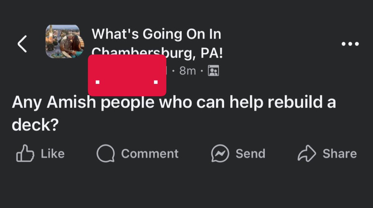 DarrenK87's tweet image. Might just be me… But Facebook doesn’t seem like the place to try and contact the amish #PaProblems