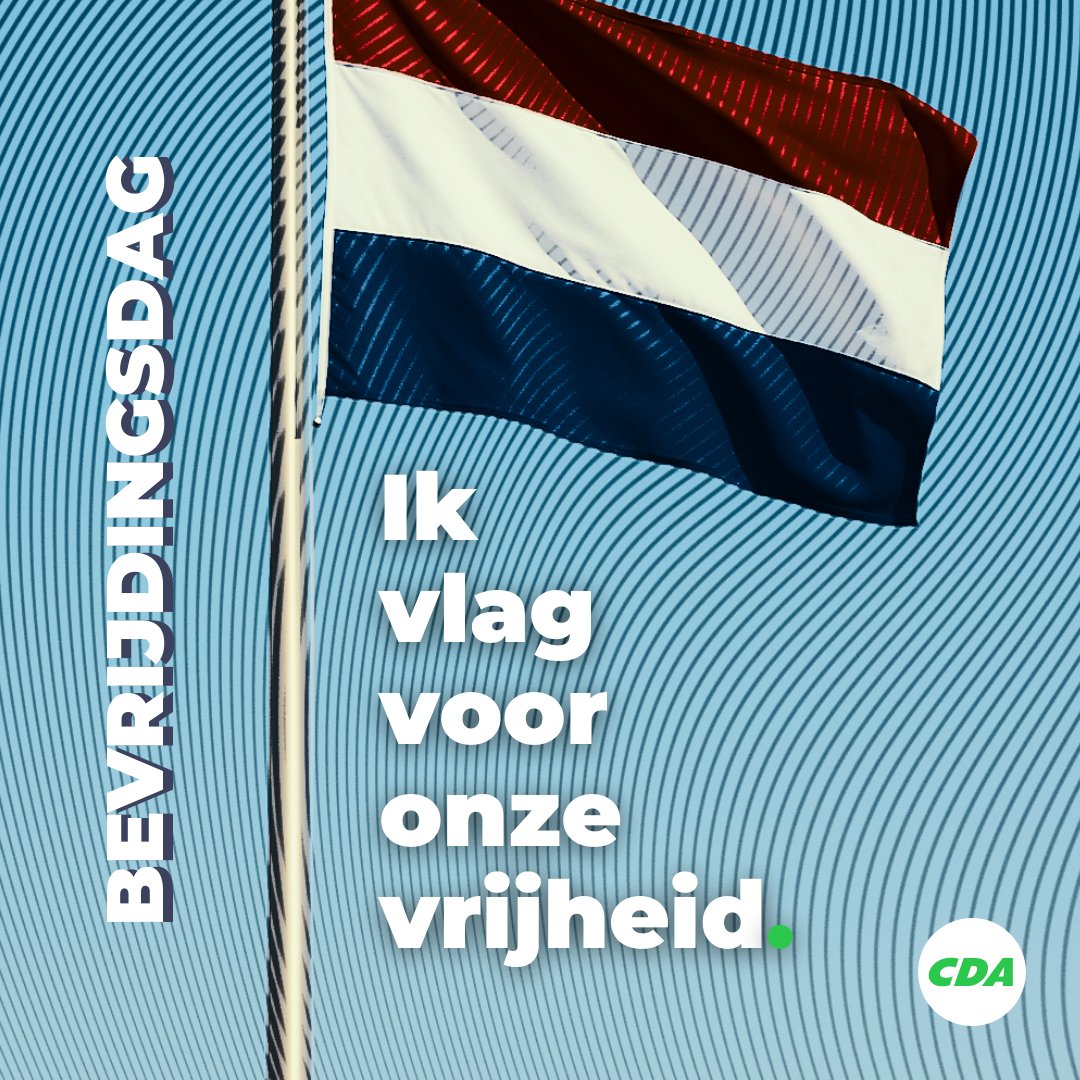 Vrijheid is niet iets waar je elke dag bij stilstaat.
Tot je merkt wat het betekent als het er níét is.
Vandaag hijsen we de vlag. Gewoon, omdat het kan.
En omdat het moet. Voor hen die het mogelijk maakten.

CDA Zoetermeer wenst u een mooie Bevrijdingsdag.
