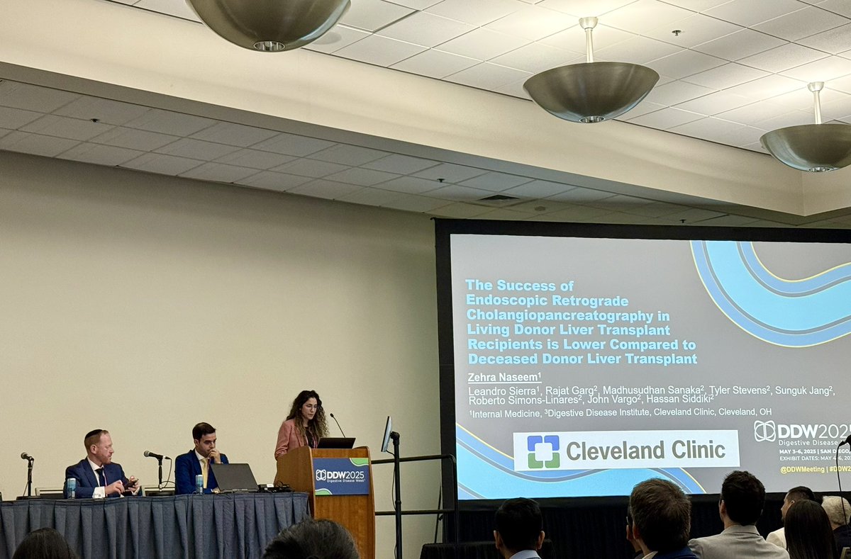 Zehra Naseem (@zehranaseemmd) on Twitter photo Thank you <a href="/ASGEendoscopy/">ASGE GI Endoscopy</a> for the opportunity! Honored to give an oral presentation <a href="/DDWMeeting/">Digestive Disease Week</a> on ‘The success of ERCP in living donor liver transplant is lower than deceased donor liver transplant’
Thank you to my mentors <a href="/SiddikiGI/">Hassan Siddiki MD, MS</a> <a href="/RobertoSimonsMD/">Roberto Simons-Linares, MD</a> <a href="/RajatGargMD/">Rajat Garg</a> <a href="/JohnVargoMD/">John Vargo</a> Thank you <a href="/ASGEendoscopy/">ASGE GI Endoscopy</a> for the opportunity! Honored to give an oral presentation <a href="/DDWMeeting/">Digestive Disease Week</a> on ‘The success of ERCP in living donor liver transplant is lower than deceased donor liver transplant’
Thank you to my mentors <a href="/SiddikiGI/">Hassan Siddiki MD, MS</a> <a href="/RobertoSimonsMD/">Roberto Simons-Linares, MD</a> <a href="/RajatGargMD/">Rajat Garg</a> <a href="/JohnVargoMD/">John Vargo</a>
