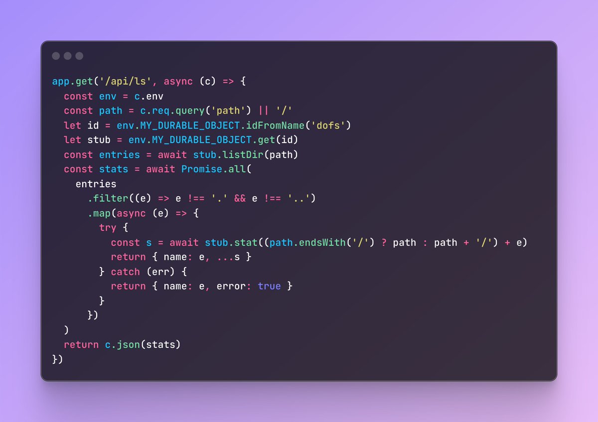 benallfree's tweet image. BOOYA!!!
~~Persistent file storage for @Cloudflare Durable Objects~~
This is a real filesystem and this is a real terminal and these are real files.
Behind the scenes: I ported the Rust-based chunked SQLite FUSE strategy from yesterday. The DO uses its builtin `ctx…