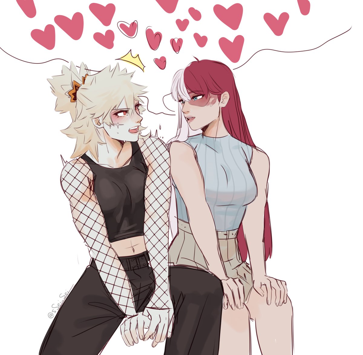 holaa, he estado muy estresada con la uni,asi que dibuje lo que siempre me hace feliz☺️
#todobaku