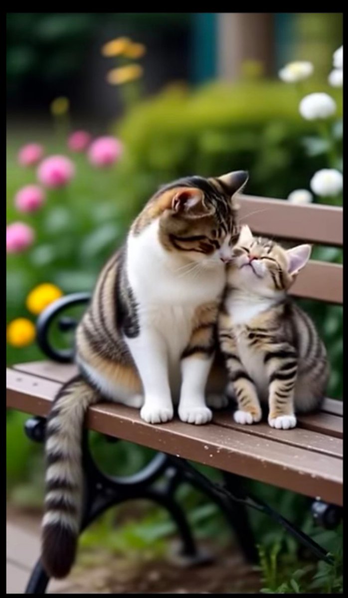 MousufDr's tweet photo. 🐾 Pure love in a single frame! These adorable cats sharing a sweet moment on a bench will melt your heart. 💕 #CatLove #Heartwarming #FurryFriends #Trending #viral #PiNetwork #Web3 https://t.co/nf1f9dDEI1 https://t.co/m5uyqlUlm1