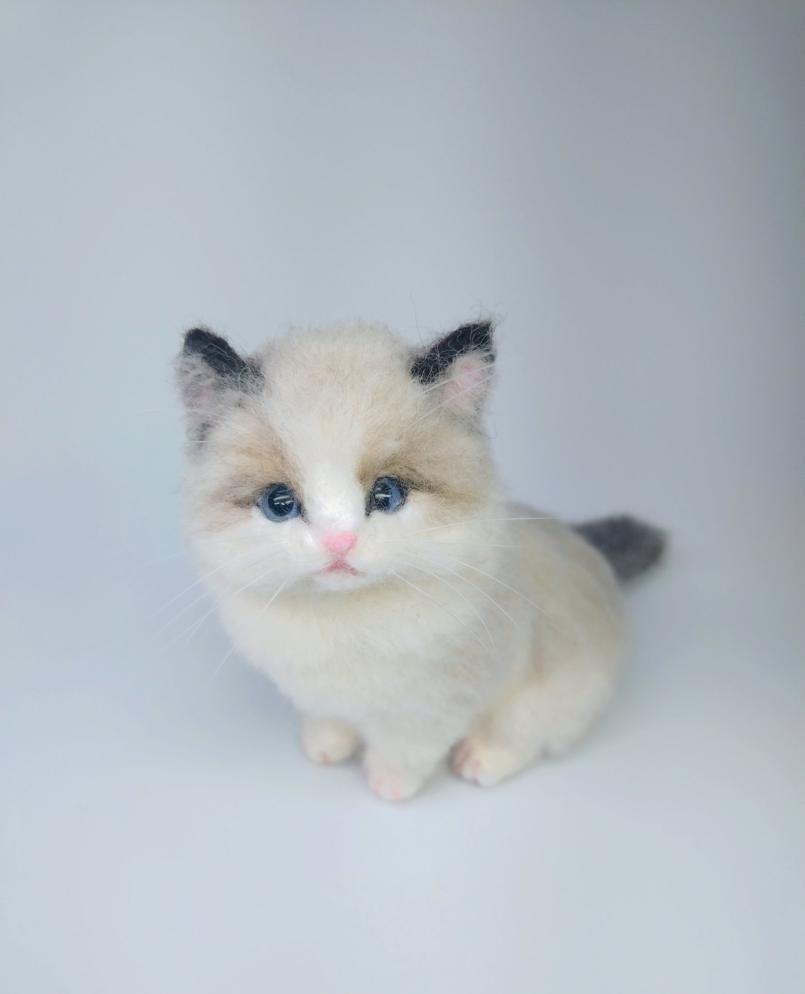 羊毛フェルト　猫　オーダー　KiraKiraページ 羊毛フェルト 猫 オーダー参考画像