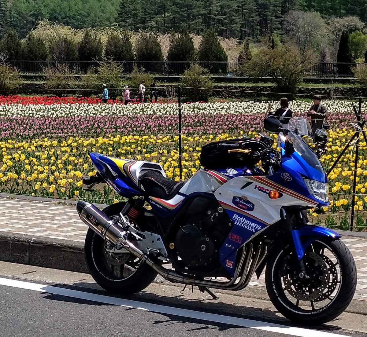 今日は色々整備交換したので試走がてら渋滞にはまりに山中湖デス😂
#CB400SB 
#cb400sf