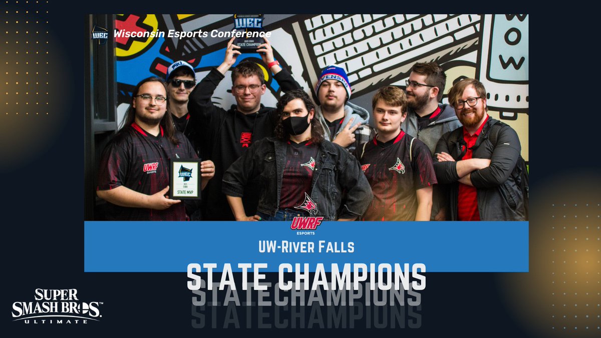 Wisconsin Esports Conference (@wiesportsconf) on Twitter photo Congratulations to our Spring 2025 WEC SSBU Champs — <a href="/UWRFEsports/">UWRF Esports</a>!
Huge s/o as well to our runners up from <a href="/UWWesports/">UW-Whitewater Esports</a> & congrats to all those who competed.
Thanks to <a href="/msoeesports/">MSOE Esports</a> for hosting an incredible weekend!
More pics coming soon — see you this fall! Congratulations to our Spring 2025 WEC SSBU Champs — <a href="/UWRFEsports/">UWRF Esports</a>!
Huge s/o as well to our runners up from <a href="/UWWesports/">UW-Whitewater Esports</a> & congrats to all those who competed.
Thanks to <a href="/msoeesports/">MSOE Esports</a> for hosting an incredible weekend!
More pics coming soon — see you this fall!