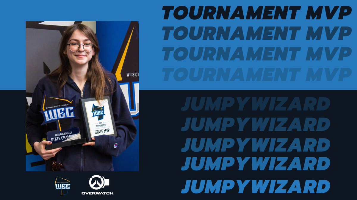 Wisconsin Esports Conference (@wiesportsconf) on Twitter photo Huge congrats to JumpyWizard from <a href="/CarthageEsports/">Carthage Firebirds Esports</a>
- who took home Tournament MVP for the 2025 OW2 Spring Championship! Huge congrats to JumpyWizard from <a href="/CarthageEsports/">Carthage Firebirds Esports</a>
- who took home Tournament MVP for the 2025 OW2 Spring Championship!