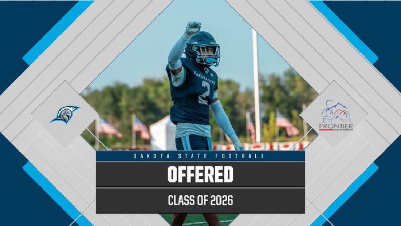Daevion Simonsen 2026 RB (@daevions1monsen) on Twitter photo After the <a href="/BAUERS_ELITE/">Bauerโs Elite</a> combine and some conversations with <a href="/CoachMurphyDSU/">Devonte Murphy</a> I am blessed to receive my 2nd offer from Dakota State!
<a href="/EricStruck/">Eric Struck</a> <a href="/SFJeffersonFB/">Sioux Falls Jefferson Football</a> <a href="/canyon_bauer/">Coach Bauer</a> <a href="/COACHBAUER_/">Coach Bauer</a> After the <a href="/BAUERS_ELITE/">Bauerโs Elite</a> combine and some conversations with <a href="/CoachMurphyDSU/">Devonte Murphy</a> I am blessed to receive my 2nd offer from Dakota State!
<a href="/EricStruck/">Eric Struck</a> <a href="/SFJeffersonFB/">Sioux Falls Jefferson Football</a> <a href="/canyon_bauer/">Coach Bauer</a> <a href="/COACHBAUER_/">Coach Bauer</a>