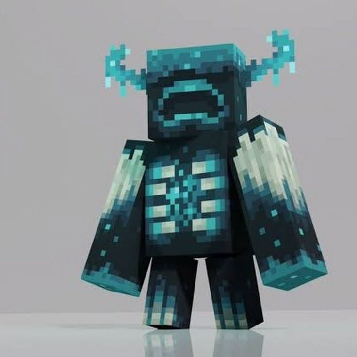 Warden na minha versão 🩵🖤
#Minecraft #fanart #warden