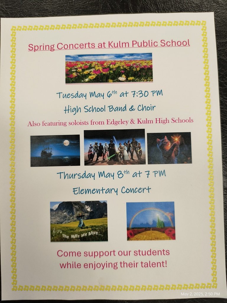 It's time for Spring Concerts!
Please join us at KPS this week - Tuesday and Thursday!