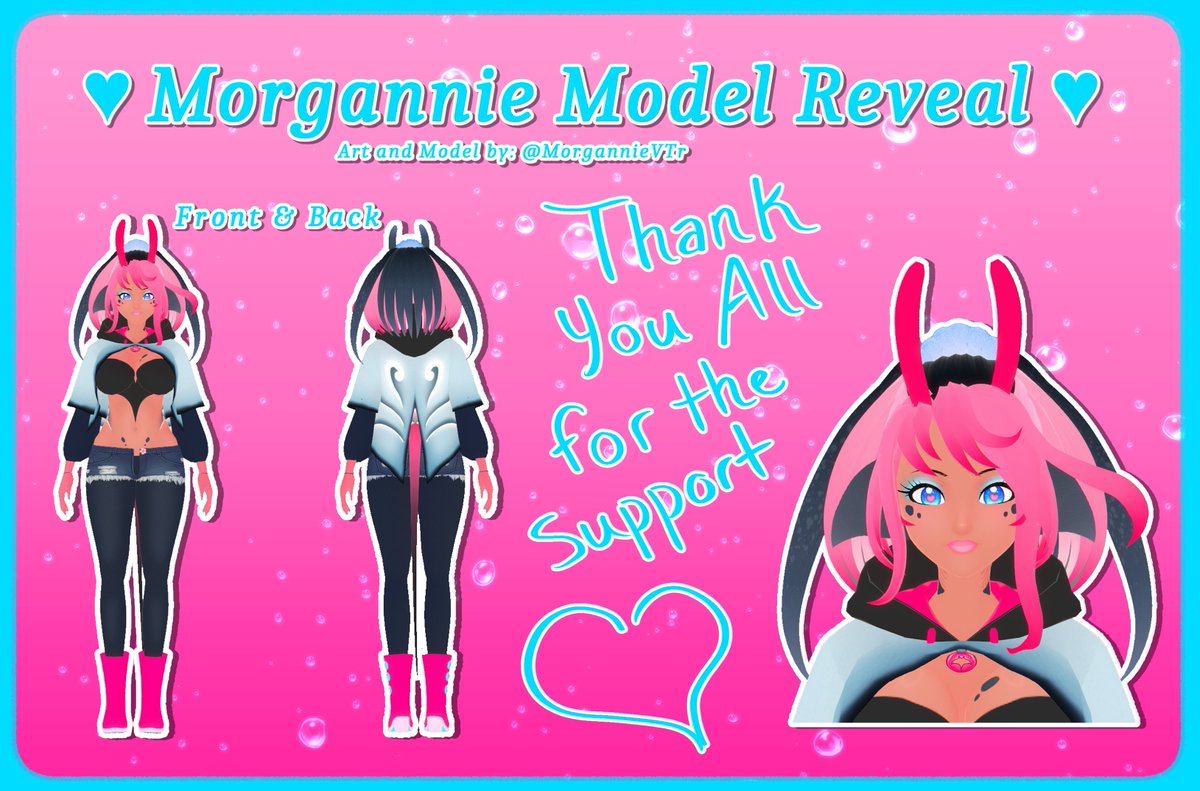 MorgannieVTr's tweet image. WOOOOO!!!! We met the goals!!!! π©·
Here is the final reveal post for my model!
I hope you all enjoy! I put a lot of time and effort into this!
I'll be showing more views and stuffs later π©·
Also will be updating my banner to properly show the eyes off &gt;v&lt;