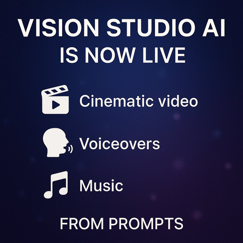 ChatGptItalia's tweet image. You’re not just writing stories anymore.
Now you can direct them. Score them. Voice them.
Vision Studio AI is here — video, music, voice — all from text.
The next chapter starts with a prompt.
🔗 novelvisionai.art #AIForCreatives #VisionStudioAI #TextToVideo #AIStorytelling