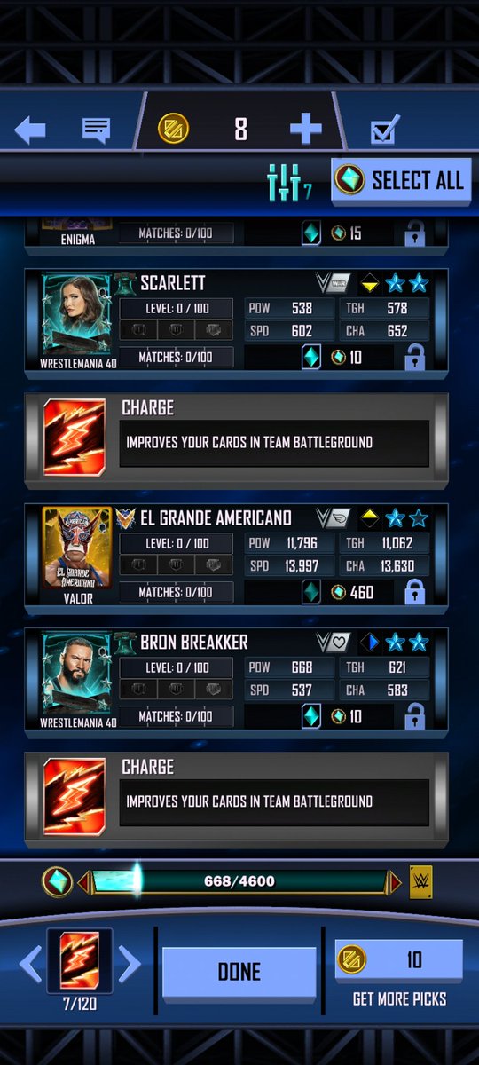 Johnny11119's tweet photo. @WWESuperCard They say Limited 2 per day and I already got 2 card per day. So fast @FUNKYT0WN49 @BrokenWWESC @itstygrysek https://t.co/Bg5gX15MeP