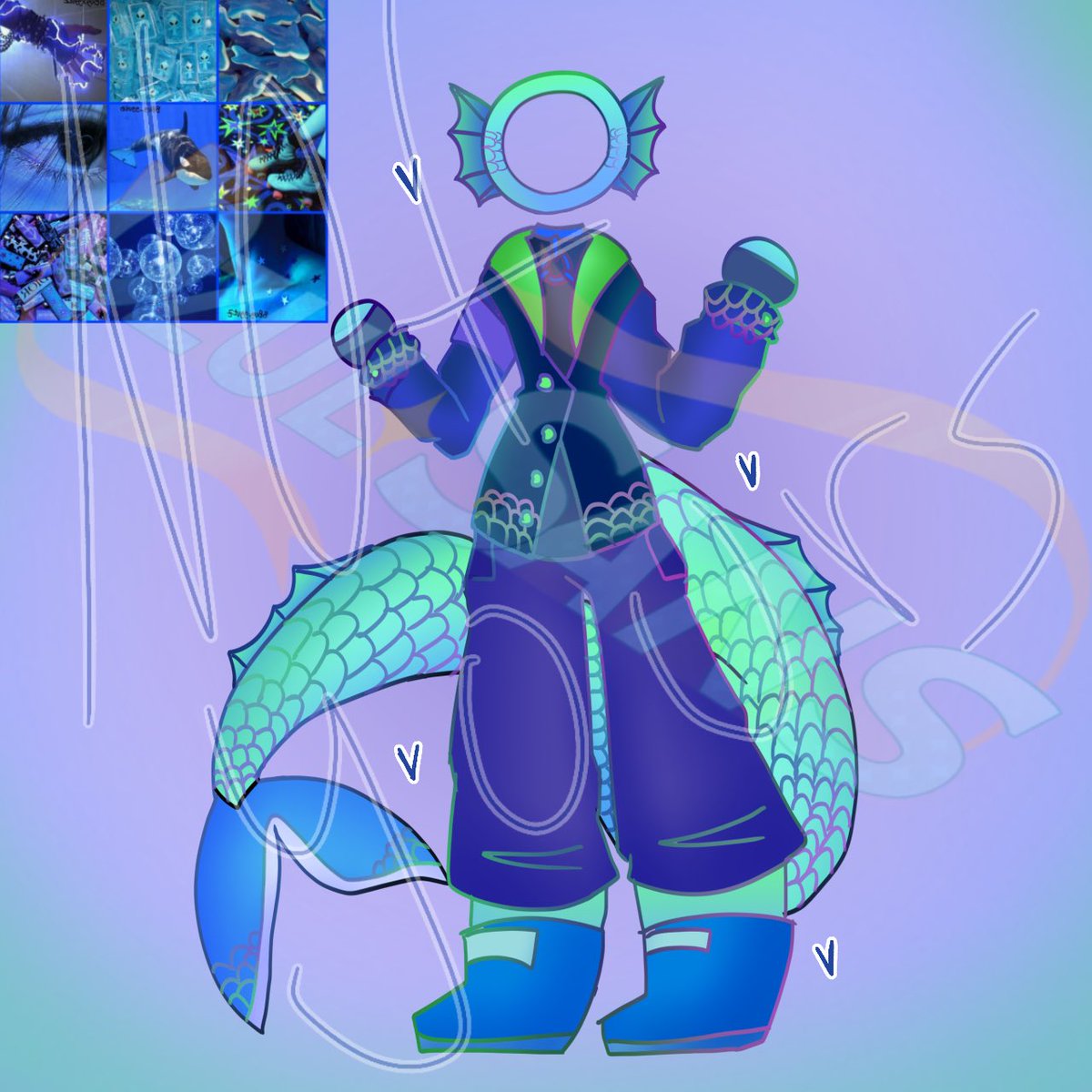 Selling this two adopt for $15 or $20 I take cashapp sob #stickfigure #oc #artadopt #whale