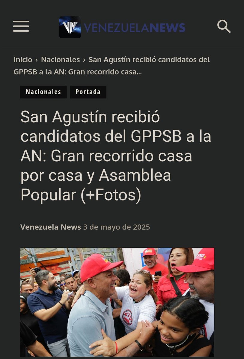 pinedafreysmar's tweet photo. Este sábado 3 de mayo, la parroquia San Agustín en Caracas fue escenario de una jornada de recorrido casa a casa, donde candidatos a la Asamblea Nacional (AN) por el Gran Polo Patriótico Simón Bolívar (GPPSB) interactuaron directamente con la comunidad. Más de 53 mil habitantes. https://t.co/C61NJgPrk9