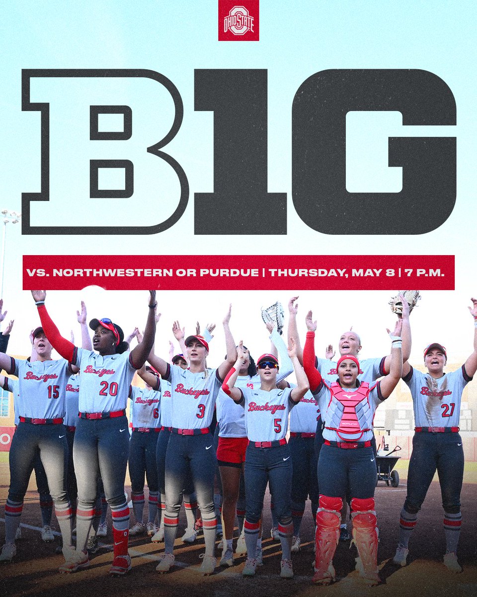 Ohio State Softball (@ohiostatesb) on Twitter photo The #Buckeyes are the No. 4 seed in this year's <a href="/B1Gsoftball/">Big Ten Softball</a> Tournament and will face either Northwestern or Purdue on Thursday at 7 p.m. in the quarterfinals.
All 11 games of the tournament will air on <a href="/BigTenNetwork/">Big Ten Network</a>. #GoBucks The #Buckeyes are the No. 4 seed in this year's <a href="/B1Gsoftball/">Big Ten Softball</a> Tournament and will face either Northwestern or Purdue on Thursday at 7 p.m. in the quarterfinals.
All 11 games of the tournament will air on <a href="/BigTenNetwork/">Big Ten Network</a>. #GoBucks