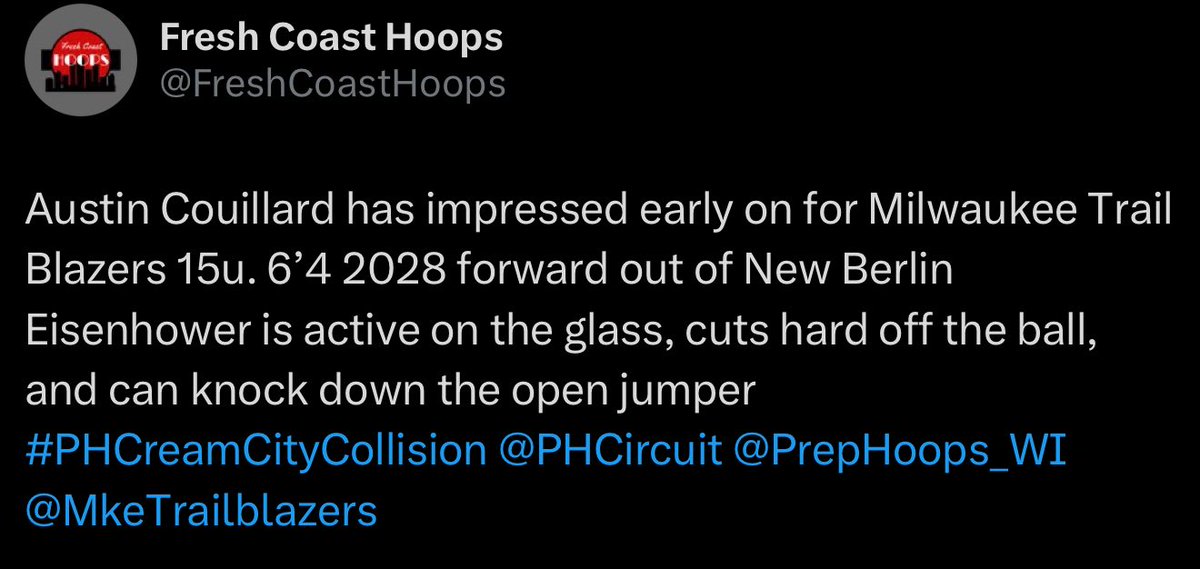 Shoutout to Austin Couillard and Jayden Przybilla for earning special recognition this weekend! Both showed incredible effort, leadership, and playmaking throughout the tournament.

We’re proud of the work these two — and the whole squad — put in!