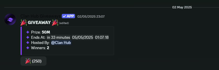 2x50mil Giveaway #OSRS #RUNESCAPE 

discord.gg/clanhub

Ends in 30 minutes!