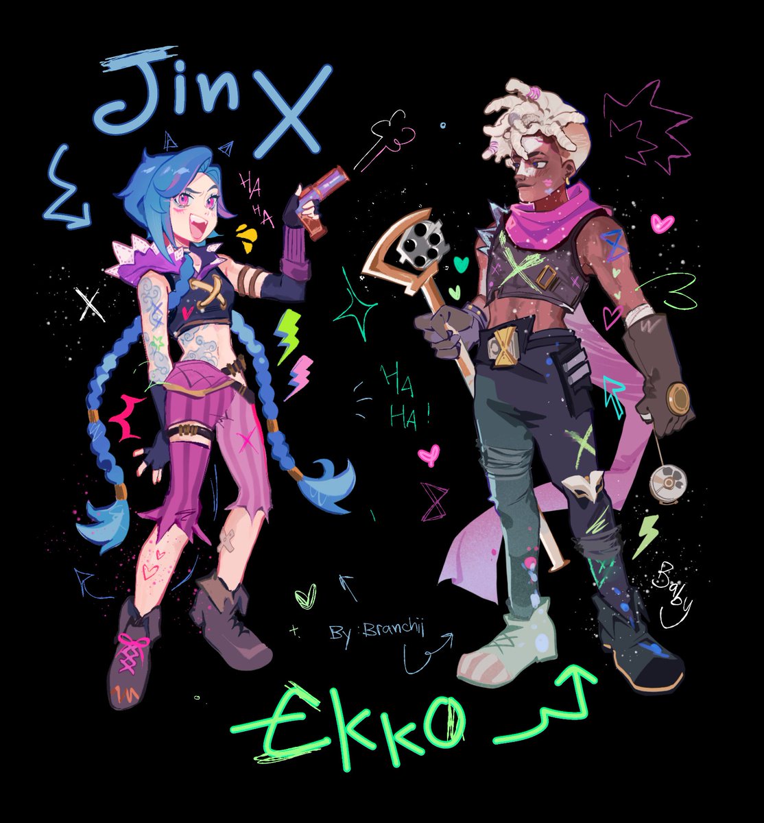 branchii (@branchii4) on Twitter photo 虽迟但到🎉 💙💚
#arcane #timebomb #jinx #ekko 虽迟但到🎉 💙💚
#arcane #timebomb #jinx #ekko