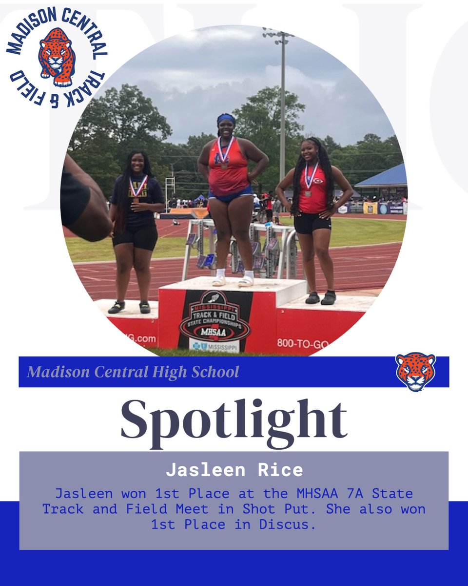 The 1st Female State Champion in School history in Shot Put and Discus! #GoJags #ThrowJagsThrow #HerStory #RecruitTheJungle