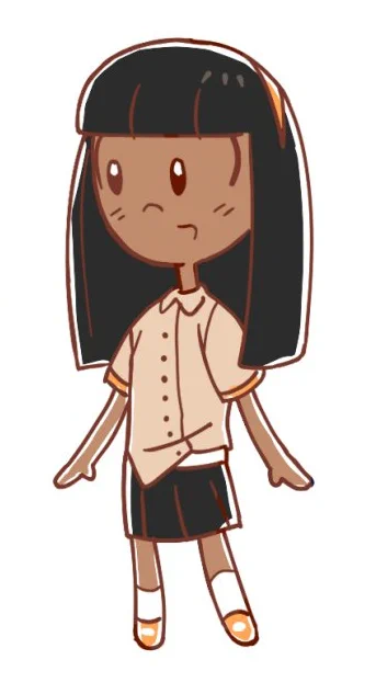 i wanted an excuse to draw my non-fireside girl outfit ginger design. its so fucked up that even in the reboot they just Go to school in their fireside uniforms. tho the colours they assigned to them in act your age were kinda lame (cyan adyson HAUNTS ME) so maybe its ok