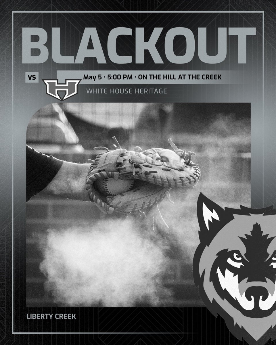 ‼️BLACKOUT‼️

Tomorrow we begin the District Tournament with a Blackout against WH Heritage! First pitch is at 5pm!