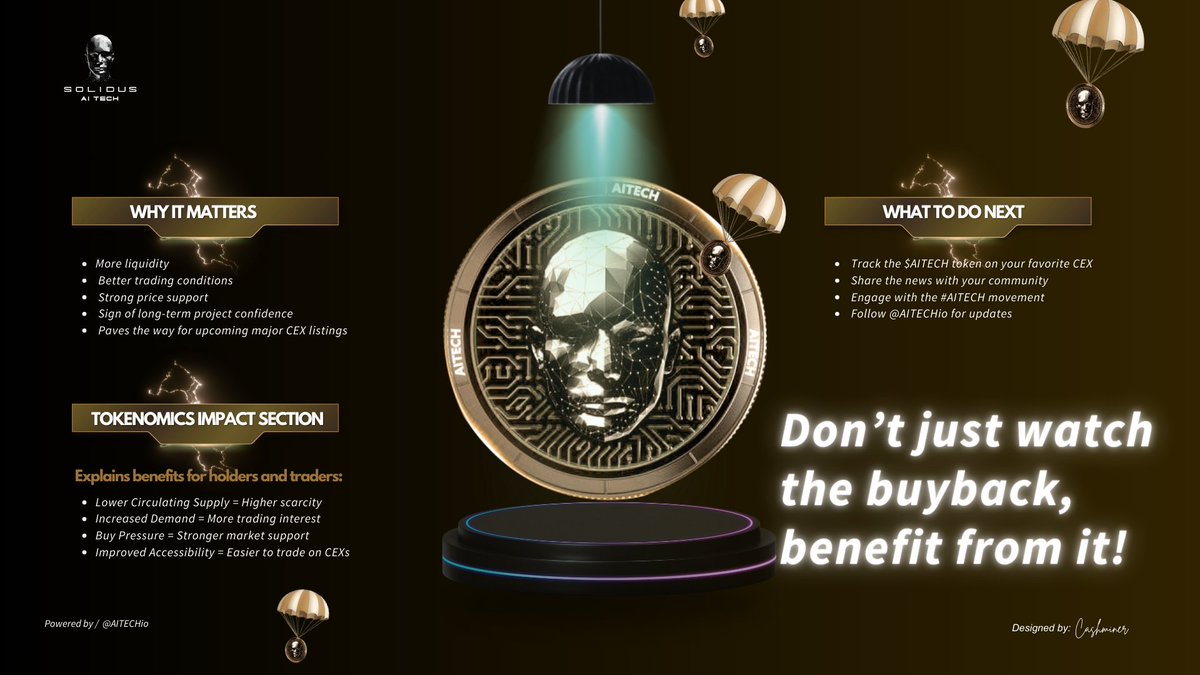 $1,000,000 Buyback Alert!

<a href="/AITECHio/">AITECH</a> is going BIG this May,  and you're invited to witness one of the most strategic plays in the AI token space. 
A massive $1M USDT buyback of $AITECH is happening across centralized exchanges (CEXs) , and it's already underway.

Here’s why this