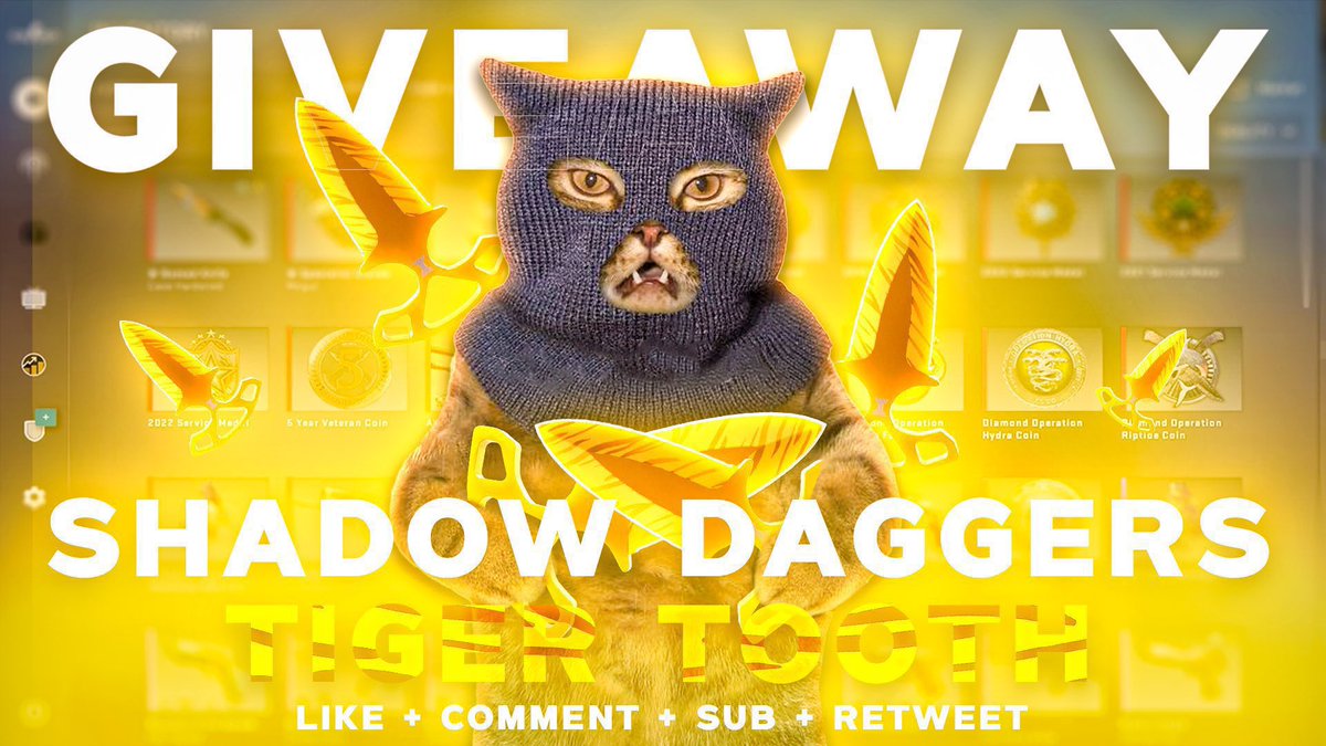 ⭐️Shadow Daggers Giveaway #7/10⭐️ 

To Enter:    
  
✅Retweet
✅Like/Comment/Sub (PROOF!)
youtu.be/_sHxD8iueog

⏰Ends in 72hrs! GL!🍀