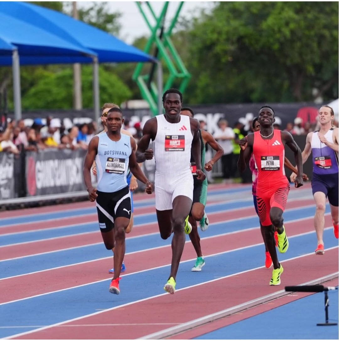 World Champion <a href="/marco_arop/">Marco Arop</a> wins the 800 m today at <a href="/GrandSlamTrack/">Grand Slam Track</a> in Florida.