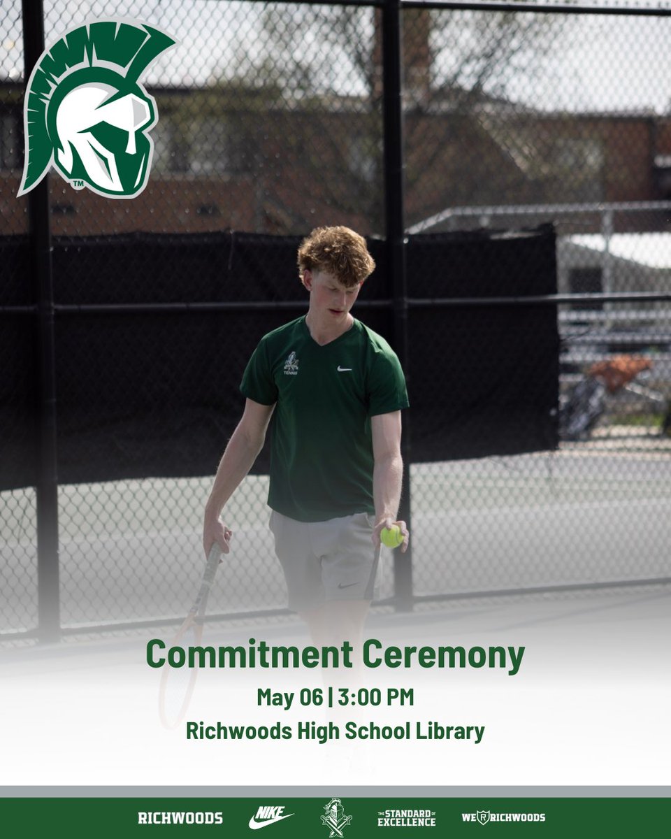 Richwoods High School (@richwoods_hs) on Twitter photo Please join us on Tuesday, May 06 at 3:00 PM in the Richwoods Library as <a href="/TrumanRaher25/">Truman Raher</a> makes his commitment to play tennis at Illinois Wesleyan University.
#weRrichwoods | #TheStandardOfExcellence Please join us on Tuesday, May 06 at 3:00 PM in the Richwoods Library as <a href="/TrumanRaher25/">Truman Raher</a> makes his commitment to play tennis at Illinois Wesleyan University.
#weRrichwoods | #TheStandardOfExcellence