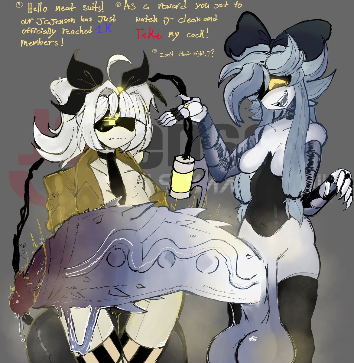 Jcjenson milestone celebration!!!!
1/3

Musky dick cheese warning ⛔️ 👅 #murderdrones #murderdronesnsfw #murderdronescyn #murderdronesj #jcjenson

(Thank you guys again for 1k)