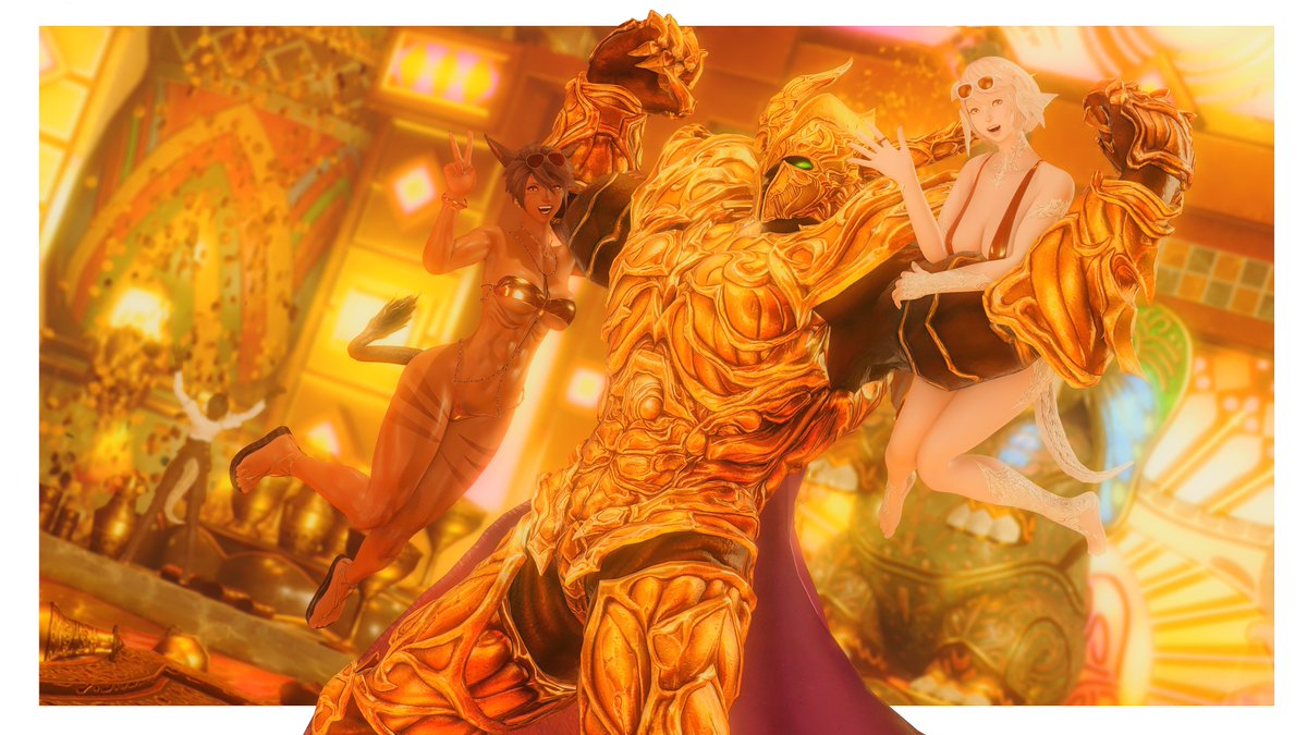 One can never have enough GOLD this week <a href="/RenaRenbo/">Rena</a> and a greedy <a href="/AmoralLizard/">Omi</a> #GPOSERS