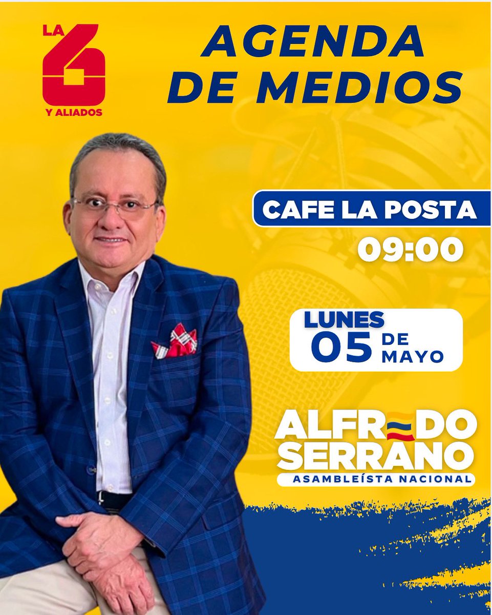 Les invito a seguir mi agenda de medios de mañana, 05 de abril de 2025