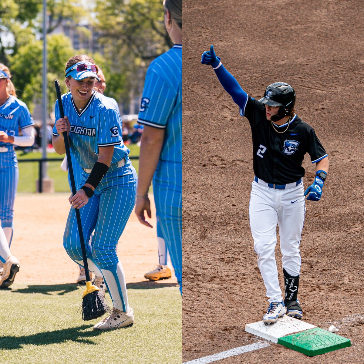 Creighton Bluejays (@gocreighton) on Twitter photo *Weekly sweep post* 😏🧹
<a href="/BluejaySoftball/">Creighton Softball</a> swept Seton Hall, clinching a spot in the <a href="/BIGEAST/">BIG EAST Conference</a> Softball Championships!
<a href="/CU_Baseball/">Creighton Baseball</a> swept Butler on the road!
#GoJays *Weekly sweep post* 😏🧹
<a href="/BluejaySoftball/">Creighton Softball</a> swept Seton Hall, clinching a spot in the <a href="/BIGEAST/">BIG EAST Conference</a> Softball Championships!
<a href="/CU_Baseball/">Creighton Baseball</a> swept Butler on the road!
#GoJays