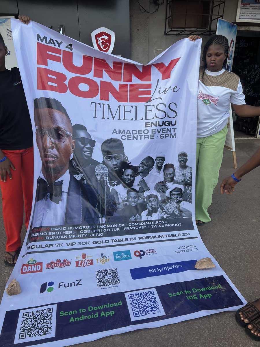 EngrChimaijemU's tweet image. Funny Bone Just sold out Amadeo Charis Hall in Enugu.
Guess what, the regular ticket is 7k, VIP - 20k with tables.
Enugu is on a success steroid when it comes to hosting of Events from Musical concerts to Comedy show to Marathon to Tech Fest to Cultural Fest
@FunZ_NG