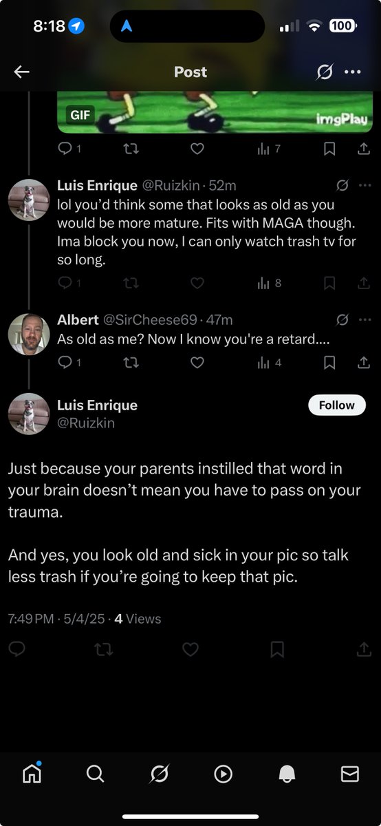 Old and sick, what a compete retard...