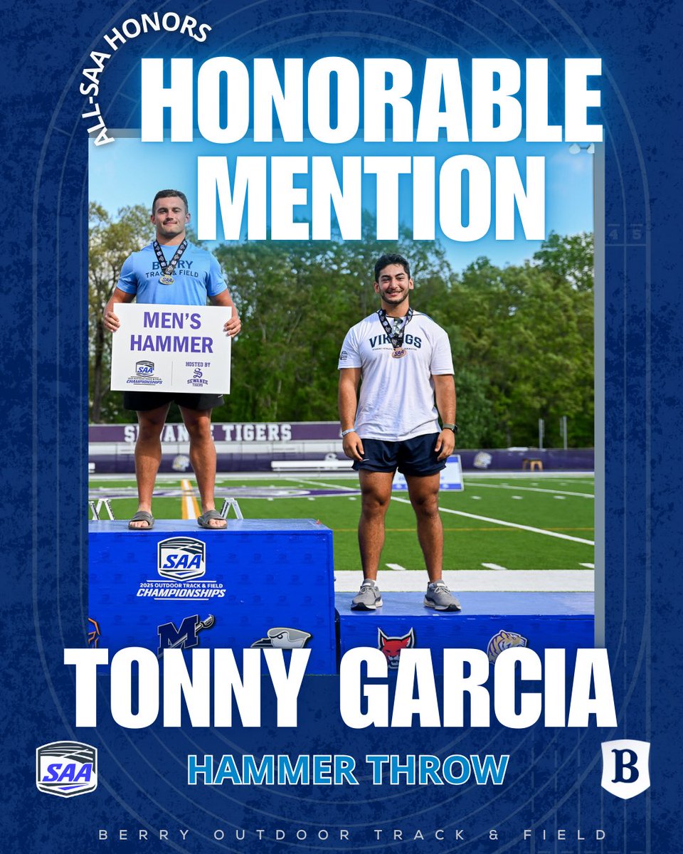SR Joseph Rampey and GR Tonny Garcia both earn ⁦<a href="/SAA_Sports/">SAA Sports</a>⁩ All-Conference honors at last weekend’s Championships in the Shot and Hammer Throw to close out their careers #WeAllRow