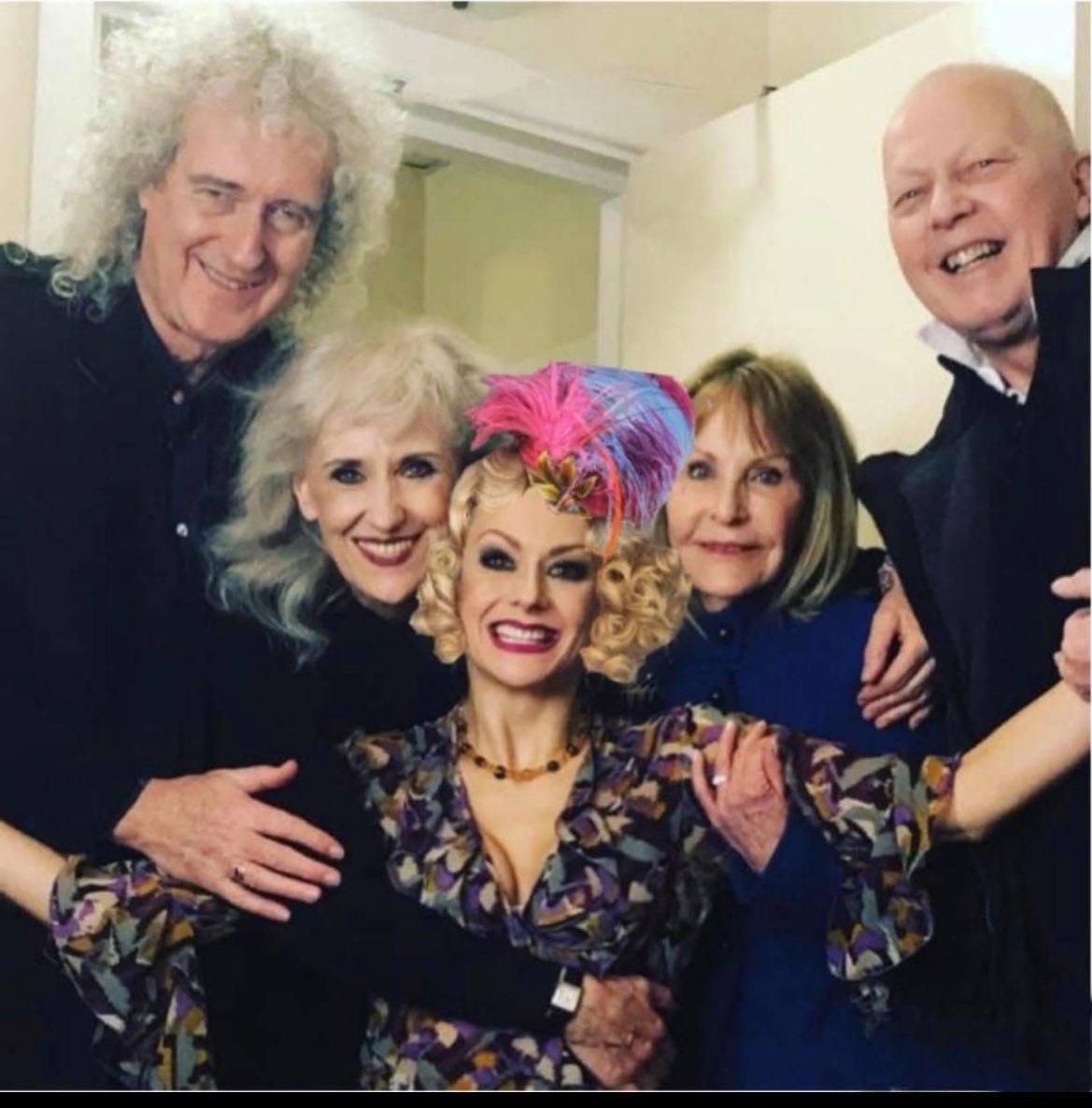 Memories. Annie opening night. With my amazing Mum and my darling Daddy - who has died - and the incredible pals Anita and Bri 🩷
