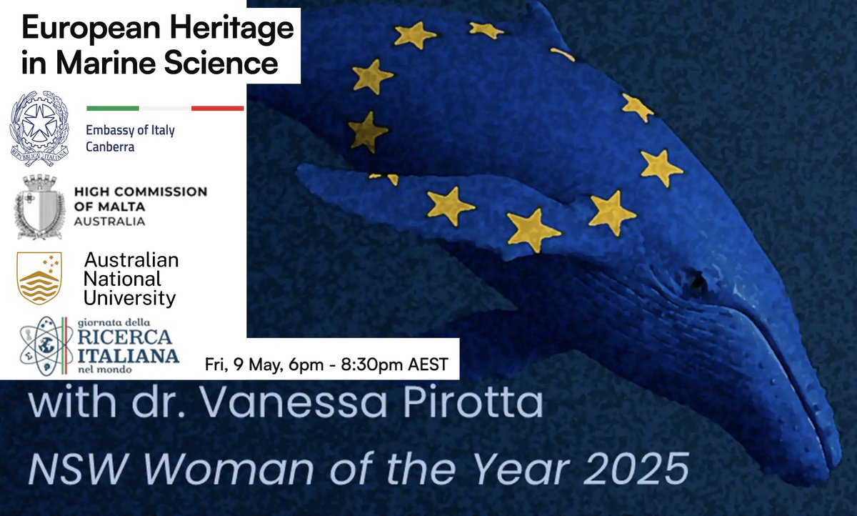 Canberrans- happening this Friday night (9th May) The Italian Embassy and the High Commission of the Republic of Malta, in collaboration with The Australian National University are hosting:

European Heritage in Marine Science

events.humanitix.com/european-herit…

#canberra