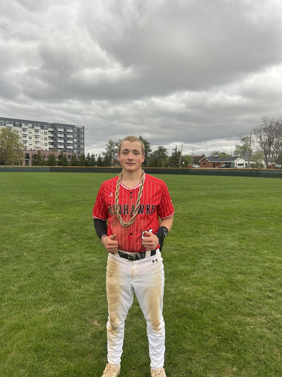 Little late, but we beat Blake on Saturday 7-6 after a nice comeback. Lucas Freeman got the MVP chain going 2-2 with 2 R. Brady Glenn went 2-3 with a 2B and 2 RBI. Axel Stayko also went 2-2 with 2 R. Alex Schmitt picked up the W in relief. Go Redhawks!!!
