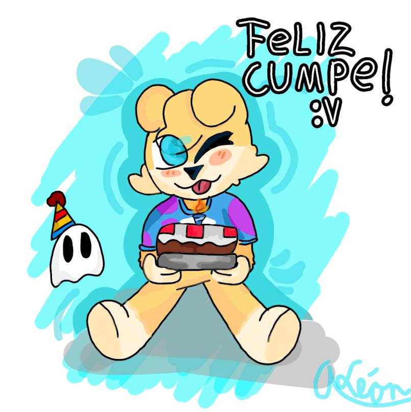Feliz cumpleaños Dany🎂🐶🥳perdón por tardar en el dibujo pero aquí está <a href="/SoyDany_/">SoyDany</a>