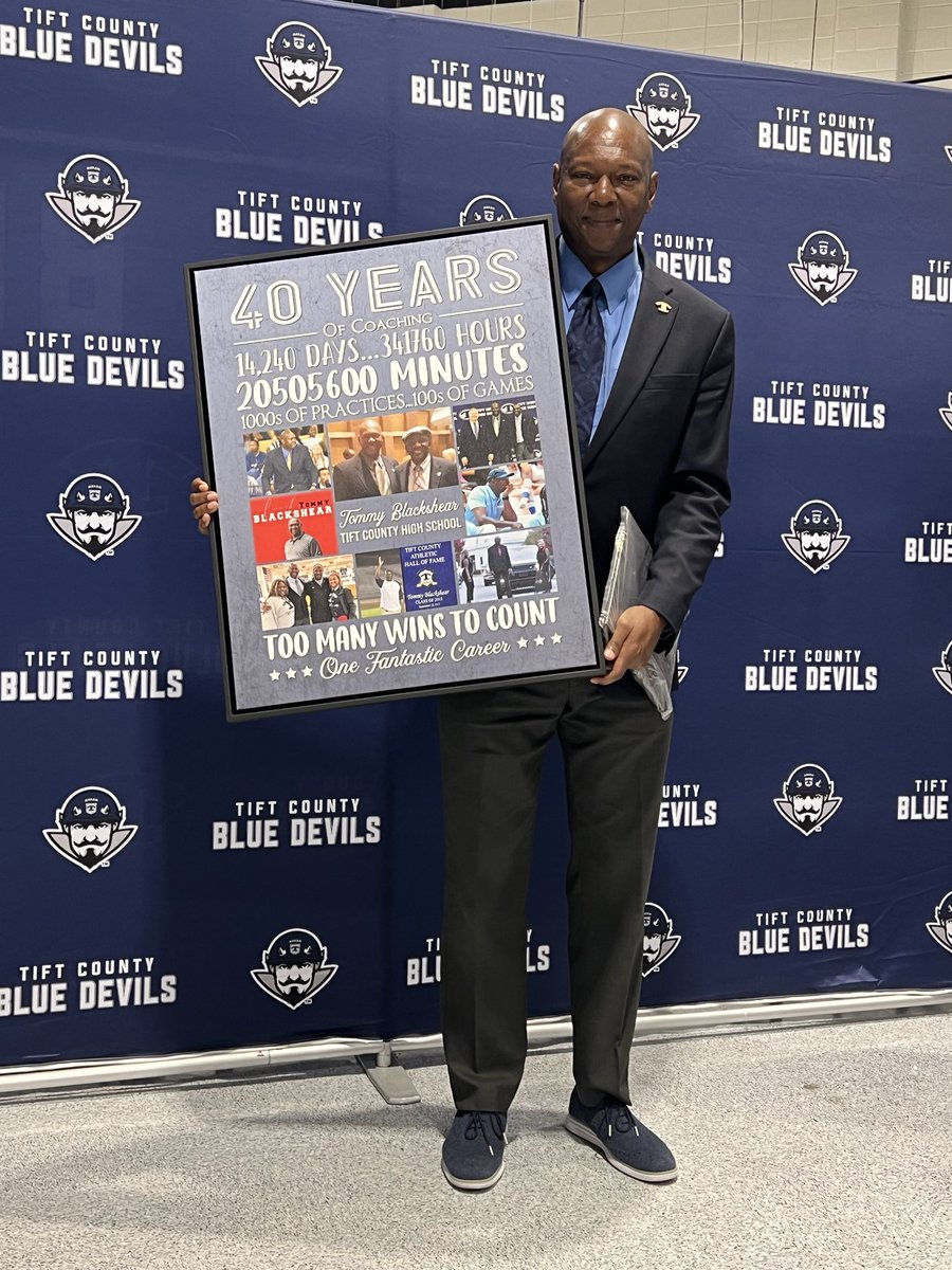 BLUEDEVILNATION!!   Look at what my coaches and booster club gave me as a retirement gift!!  Look at all the time spent on a job that I love!!  Thank you thank you thank you