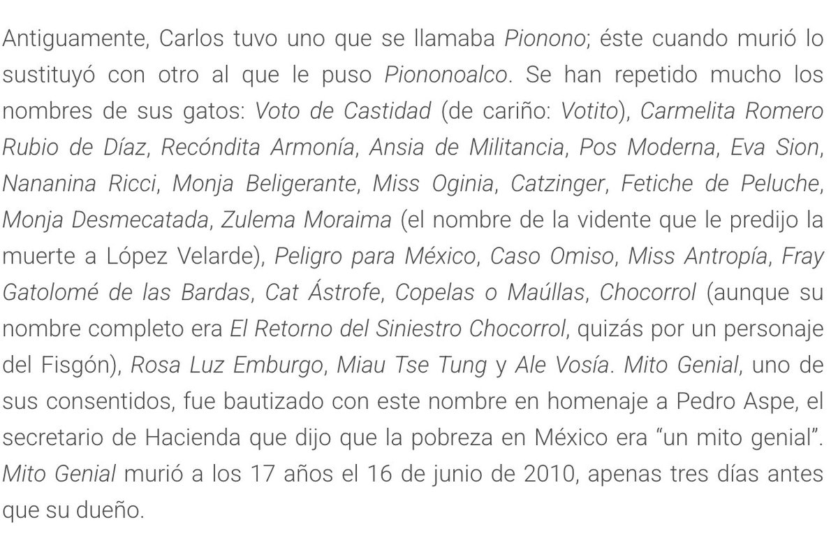ivannieblas's tweet image. Hoy habría cumplido 87 años CARLOS MONSIVAIS, escritor, cronista excelso y periodista. Y un chingón para ponerle nombre a sus gatos.