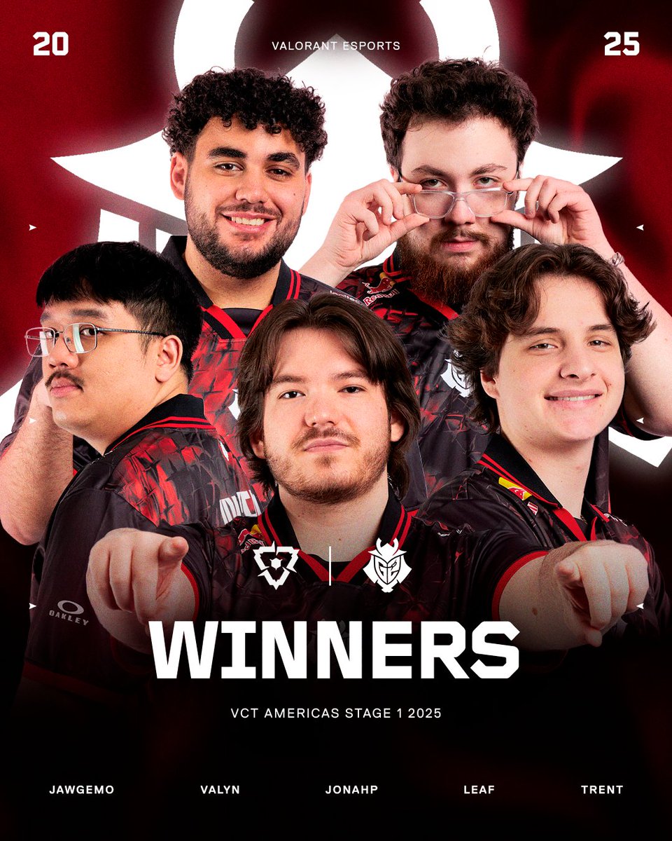valesportsna's tweet image. OUR FIRST TWO-TIME BACK TO BACK WINNERS! 🏆

@G2VALORANT are your #VCTAmericas Stage 1 Finals Winners!
